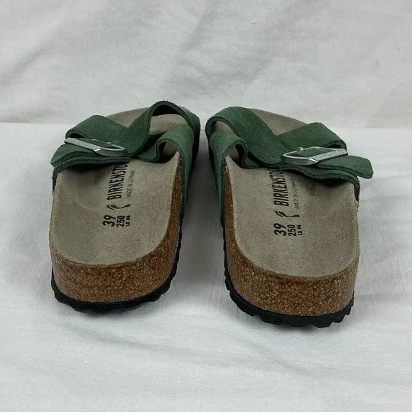 BirkenstockSienna Shimmer Suede Sandals, soft footbed, EU 39 NEW without box